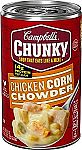 18.8 Oz Campbell's Chunky Soup, Chicken Corn Chowder Soup $1