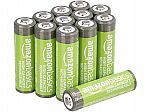 12-Ct AmazonBasics Rechargeable AA NiMH High-Capacity Batteries $12.99 and more