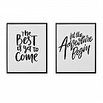 2-Piece 21" x 17" StyleWell Black Framed Canvas Inspirational Quotes Wall Art Set $14.75 and more