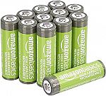 Amazon Basics 12-Pack Rechargeable AA NiMH High-Capacity Batteries, 2400 mAh $12.96 