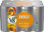 12 Count V8 +ENERGY Peach Mango Energy Drink 8 fl oz $7