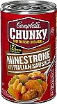 Campbell’s Chunky Soup, Minestrone with Italian Sausage Soup, 18.8 Oz Can $0.89