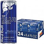 24-Pack 8.4-Oz Red Bull Blue Edition Blueberry Energy Drink $21.44