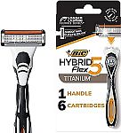 BIC Flex 5 Hybrid Disposable Razors 1 Handle and 6 Cartridges $7 and more