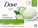 14-Ct Dove Skin Care Beauty Bar For Softer Skin Cucumber and Green Tea (3.75 oz) (3 for $27)