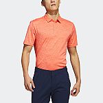 Adidas Men's Textured Jacquard Golf Polo Shirt $15 and more