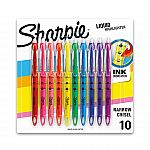 10-Count Sharpie Narrow Chisel Tip Liquid Highlighter Pens $8.18