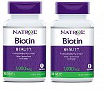 100-Count Natrol Biotin Dietary Supplement Tablets 2 for $4.60