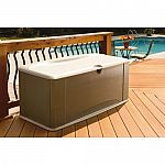 Rubbermaid Extra Large Resin Weather Resistant Outdoor Storage Deck Box, 120 Gal $115