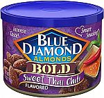 12-pack Blue Diamond Almonds Sweet Thai Chili Flavored Snack Nuts 6oz Resealable Cans $21