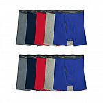10-Pk Fruit of the Loom Men's CoolZone Fly Boxer Briefs $19