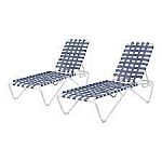 Hampton Bay Adjustable Outdoor Strap Chaise Lounge (2-Pack) $49