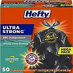 50-Ct 30-Gal Hefty Ultra Strong Multipurpose Large Trash Bags $9.73