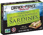 12 pack Crown Prince Natural Skinless & Boneless Sardines 3.75-ounce $18 (or less)