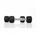 Tru Grit Fitness 5lb Black Rubber Hex Dumbbell, Pair $3.99