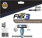 10 pack IC Flex 3 Titanium Disposable Razors $7 and more