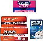 Benadryl Children's 4 fl oz $5, 100 Ct Motrin IB $2.50 and more