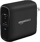 Amazon Basics 68W Two-Port USB-C Wall Charger (50W + 18W) $15.65