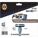 10-Count BIC Flex 3 Titanium Disposable Razors $7.14 & more