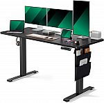 Marsail 55" x 24" Adjustable Height Electric Standing Desk with Storage $129
