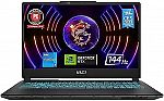 MSI Cyborg 15.6" FHD 144Hz Gaming Laptop (i5-12450H, RTX 2050, 16GB, 512GB SSD A12UCX-276US) $650