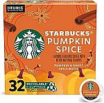 32-Ct Starbucks Dark Roast K-Cup Coffee Pods $16