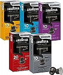 60 Count Lavazza Variety Pack Aluminum Espresso Capsules Compatible with Nespresso Original Machines $15.54