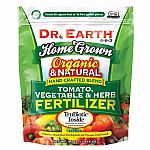 4-Lbs DR. EARTH Organic Home Grown Tomato Vegetable and Herb Dry Fertilizer $3.99