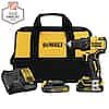 DEWALT ATOMIC 20V MAX Cordless Brushless Compact 1/2 in. Drill/Driver, (2) 20V 1.3Ah Batteries, Charger and Bag $89 and more