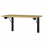 Industrial 4 ft. Folding Wood Top Workbench $75