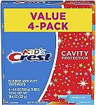 4 Pack 4.6 oz Crest Kids Cavity Protection Toothpaste, Sparkle Fun Flavor $3.58