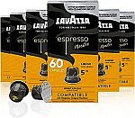 60 Count Lavazza Espresso Lungo Light Roast 100% Arabica Aluminum Capsules $14.25
