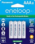8-pk Panasonic eneloop AAA 2100 Cycle Rechargeable Batteries $17.19