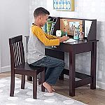 KidKraft Wooden Study Desk with Chair Espresso $94