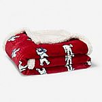 Eddie Bauer Camp Fleece Throw (Scarlet) $19.99 and more
