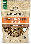 6-Oz Good Sense Roasted & Salted Organic Pumpkin Seeds $3