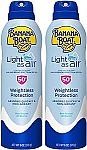 2 Count Banana Boat Light As Air, Broad Spectrum Sunscreen Spray 6oz. SPF 50 $13.29