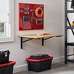 41 in. Folding Wood Top Wall Mounted Workbench $75 (50% off)