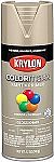 12oz Krylon COLORmaxx Gloss Khaki Spray Paint and Primer $2.88