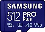 512GB SAMSUNG PRO Plus microSDXC Card $29.99