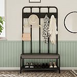 Aubie Hall Tree 37" Wide with Bench and Shoe Storage $69.99 and more