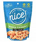 Nice! Roasted Whole Cashews Sea Salt 8.5oz $2.99
