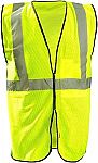 OccuNomix mens Class 2 Mesh / Single Stripe Hook & Loop safety vests (2X 3X large) $0.86
