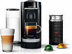 Nespresso VertuoPlus Deluxe Coffee Machine & Aeroccino3 Milk Frother $128