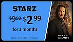 Amazon Prime Video: 3 Month Starz Premium Channel Trial $2.99/month. and more