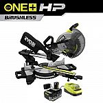 RYOBI ONE+ HP 18V Compound Miter Saw Kit with Battery $150.69