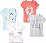 4-Pack Amazon Essentials Disney Girls and Toddlers T-Shirts $9.20