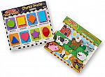 2-Pack Melissa & Doug Wooden Chunky Puzzle $10