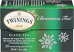 6-pack Twinings of London Christmas Black Tea, 20 Tea Bags $3.99