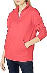Amazon Essentials Women's Long-Sleeve Fleece Quarter-Zip Top $8.20